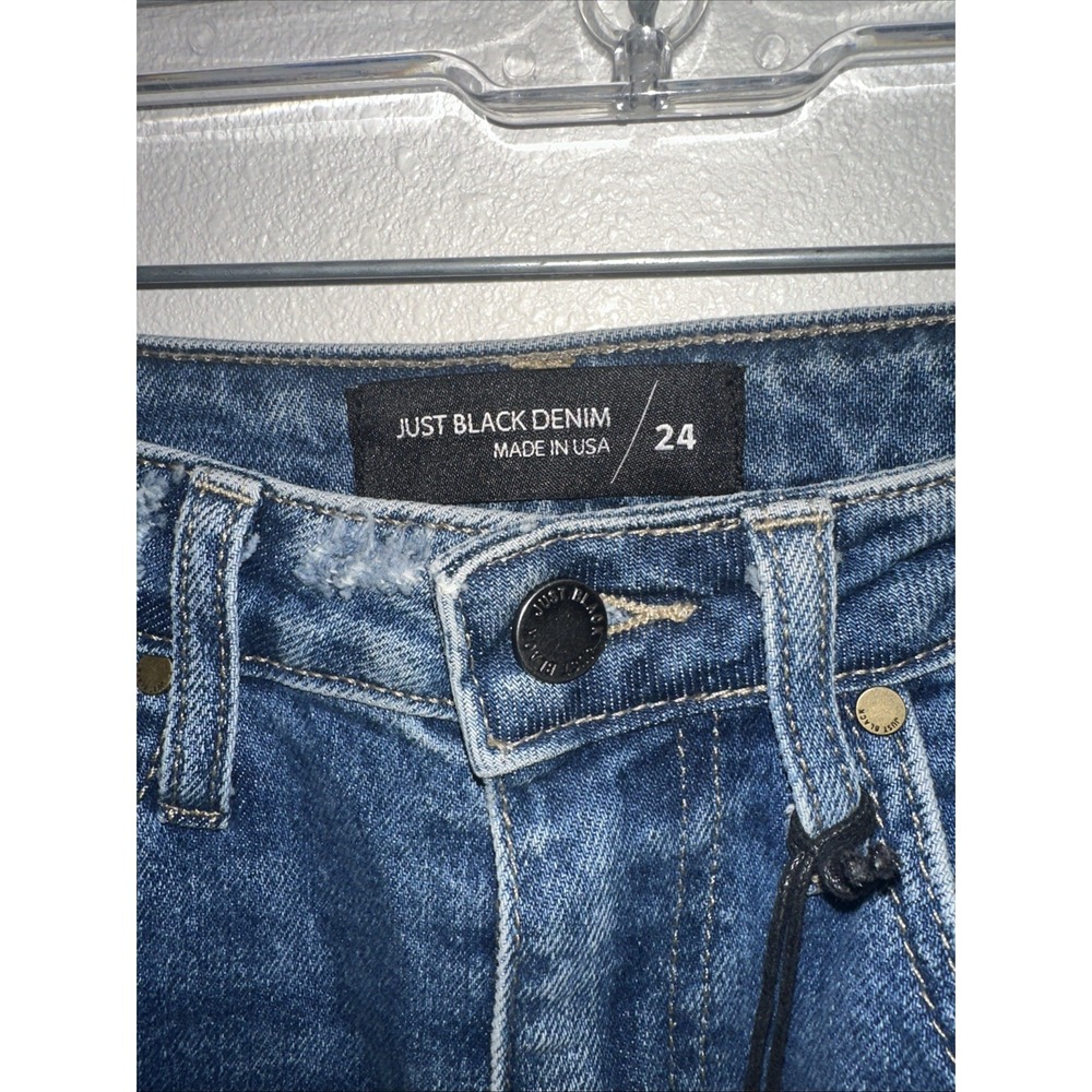 just black denim jeans Blue Size 24‎ High Rise Mom Jeans Made In USA - Picture 4 of 10